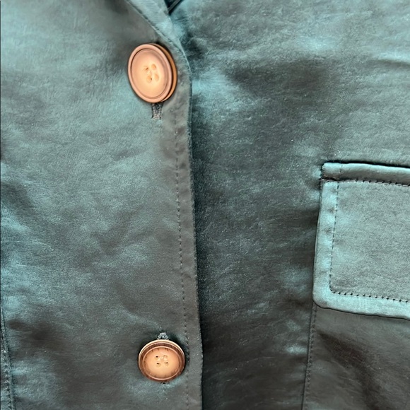 Teal Satin Women's Jacket - Picture 4 of 7